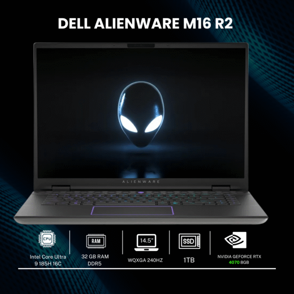 Dell Alienware M16 R2 Qhd 240hz Ultra 9 1tb/32gb Rtx 4070 8g