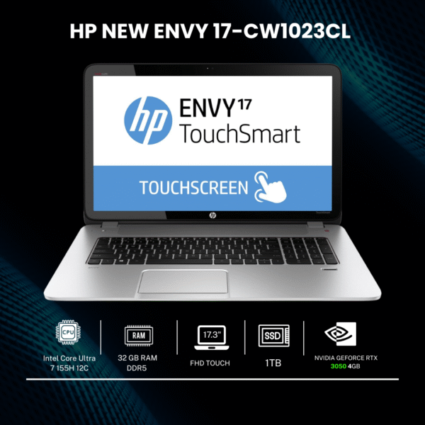 Notebook Hp Envy 17,3 Touch Ultra 7 155u 1Tb 32gb RTX 3050