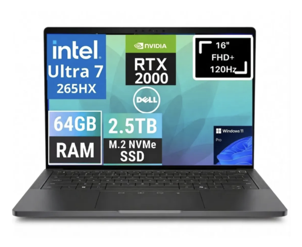 Dell Pro Max Plus 16 Ultra 7 265hx 2.5tb 64gb Rtx 2000