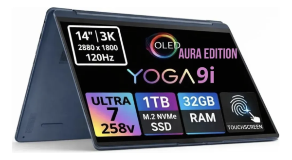 Lenovo Yoga 9i Aura Edition 14ill10 2-in-1 Ultra 7 258v 1tb/32gb Táctil Azul