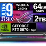 Laptop Asus Rog Strix G615lr 16" 2.5k 240Hz Ultra 9 275HX 2TB SSD / 64GB RAM RTX 5070ti 12GB