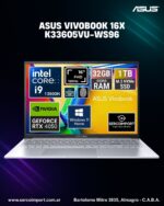 Notebook Asus Vivobook K3605 16" FHD+ 120Hz i9 13900H 1Tb 32gb RTX 4050