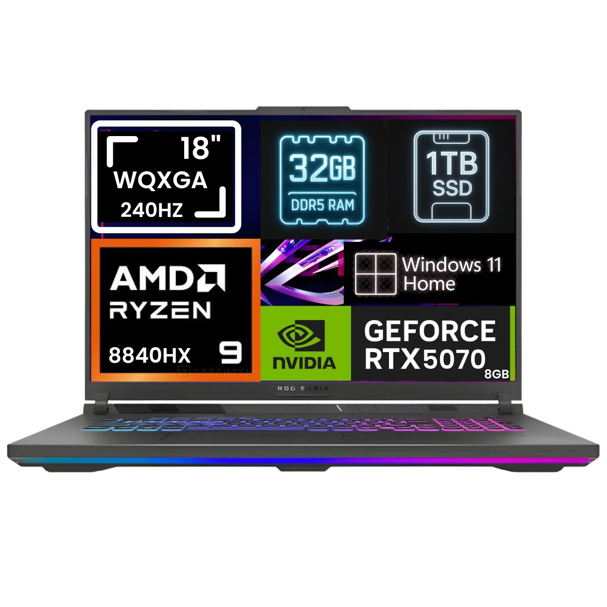 PHOTO-2025-11-02-21-54-38 Asus Rog Strix G18 2.5K Ryzen 9 8840HS 1Tb 32gb RTX 5070 - Image 1