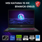 MSI Katana 15,6" QHD 165Hz i9 14900HX SSD 2Tb 64gb RTX 5070